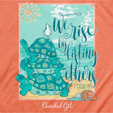 we-rise-by-lifting-others-1-thessalonians-5:11-womens-religious-t-shirt-cherished-girl
