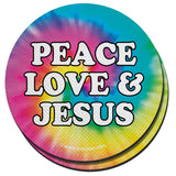 peace-love-&-jesus-religious-auto-coaster-kerusso