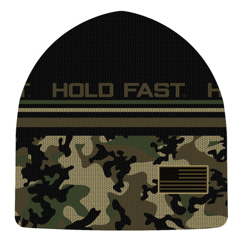 camo-mens-religious-beanie-hold-fast