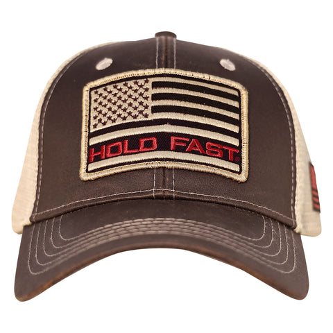 flag-red-&-tan-religious-cap-hold-fast