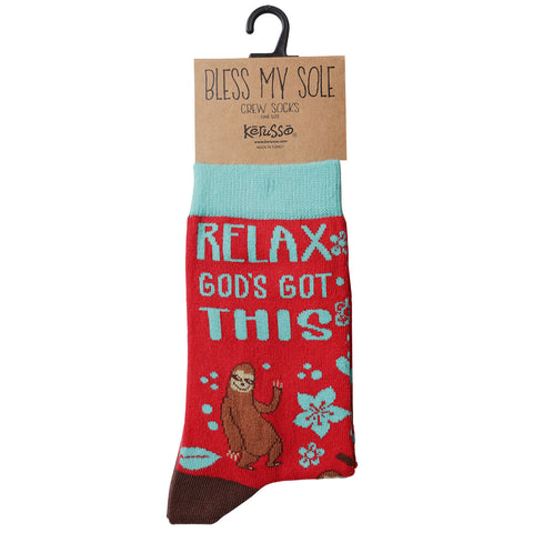 relax-sloth-religious-socks-kerusso