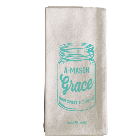 mason-jar-religious-tea-towel-grace-&-truth