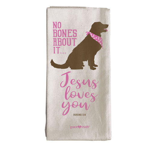 no-bones-religious-tea-towel-grace-&-truth